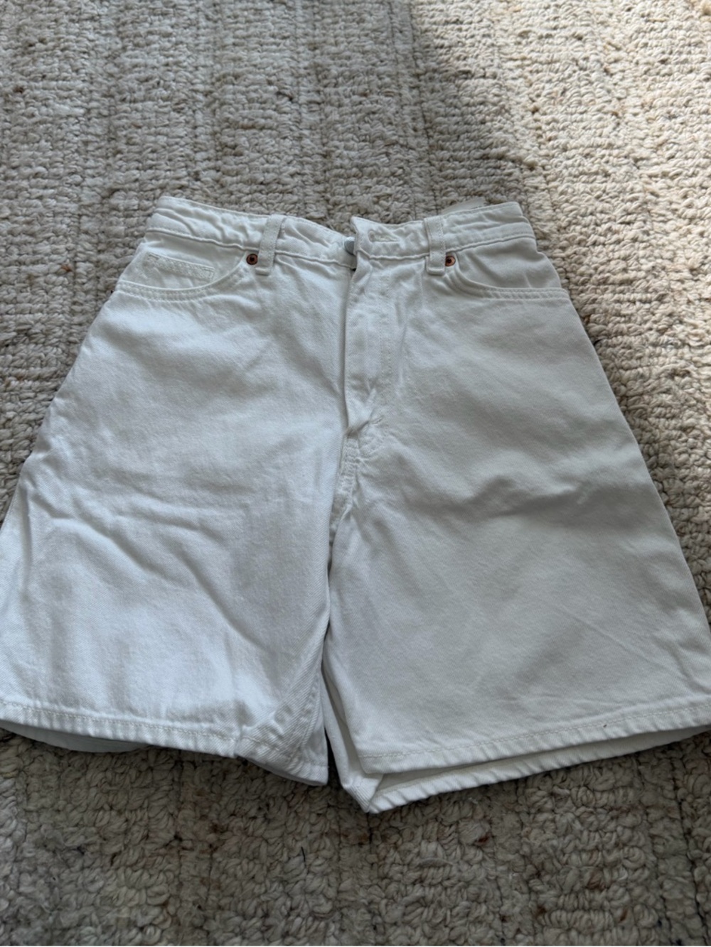 Men's White Casual Cotton Shorts